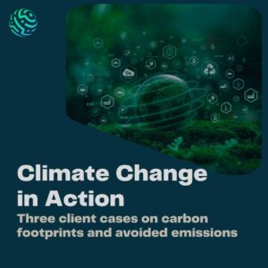 Featured image in post about carbon footprints and avoided emissions with real client cases