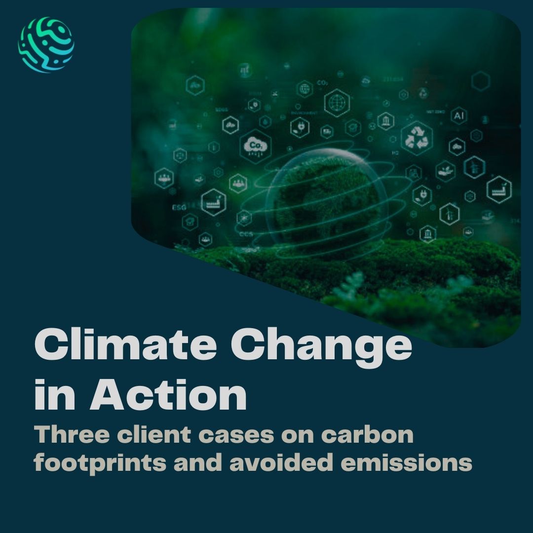 Featured image in post about carbon footprints and avoided emissions with real client cases